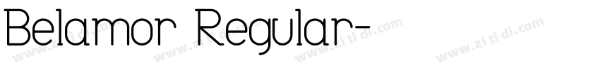 Belamor Regular字体转换
